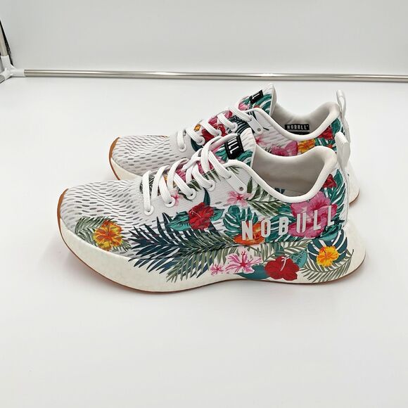 NOBULL Tropical Floral Journey White Running Shoes Mens Size 8 Athletic Sneakers main image 9